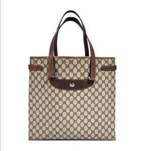 Gucci Supreme GG Shopper Brown Tote Bag